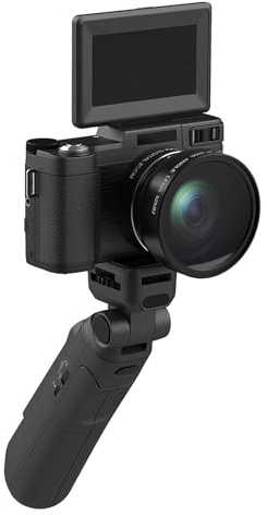 4K digital vlogging, 4K digitalkamera | 48 MP dator vlogging kamera, vrid pekskärm, anti-hållare videobandspelare, fjärrkontroll, live streaming utrustning