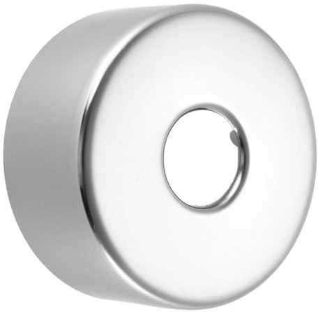 TOP-VIGOR 1 st 21 mm väggdelad fläns rörskydd, 201 rostfritt stål runt rör vapenskölsplatta med självhäftande baksida för radiator, vatten och uppvärmningsrör vägghålsdekoration