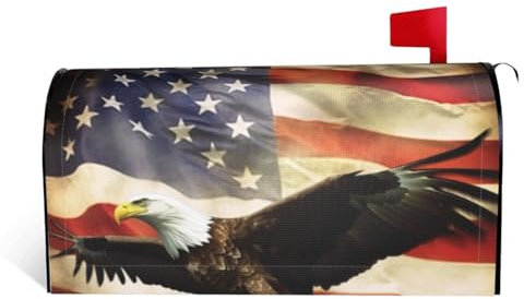 LHBWCVN Coperture magnetiche per cassette postali con bandiera americana, copertura decorativa per cassetta delle lettere di benvenuto, decorazione per cassetta postale di benvenuto per giardino