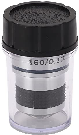 Elprico Verre Optique 60X-Axe-lentilles D'objectif Axe pour Les Microscopes Biologiques Professionnels, Idéal pour Examiner Les Changements Morphologiques dans Les Membranes, Construction Durable