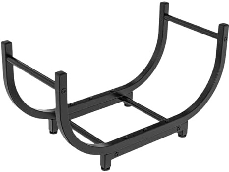 MotiveTech Robusto E Versatile Porta-Legna in Metallo, Impilatore di Tronchi