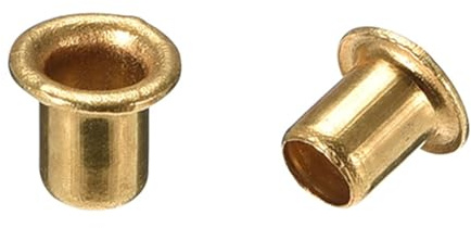 100 pezzi Rivetti cavi in ​​rame passanti M4x5/M5x6mm Oro for PCB(M4x5)