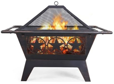 Braciere, Attrezzatura for il riscaldamento di un braciere in ferro da 32, for barbecue con griglie copertura in rete, poker for campeggio in giardino patio per patio, cortile