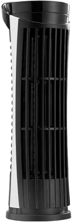 Ventilatore a torre – Raffreddatore da 10 pollici | Ventilatore silenzioso in ABS – Piccole torri da tavolo da ufficio con 2 velocità di sicurezza, design senza lama anti-pizzico per comfort e dadi