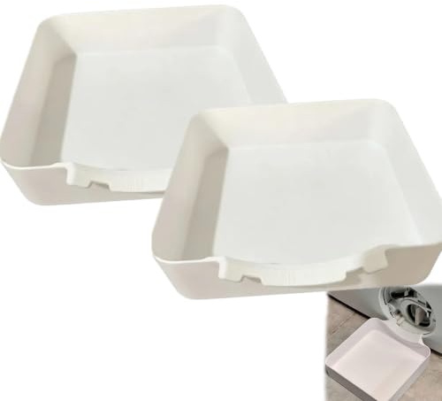 Universal Front-Load Washing Machine Drain Pan, One Washing Machine Drainage Tray Effectively Prevents Water Overflow on the Laundry Floor, Easy to Clean (A-2PCS)