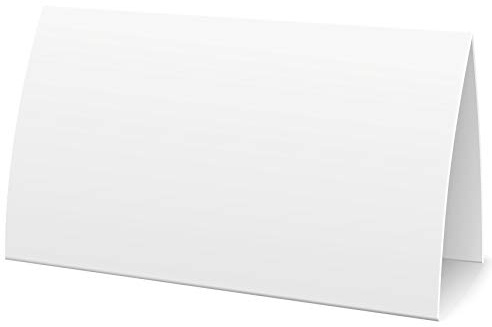 Lot de 100 marque-places imprimables extra larges - Blanc - 11,5 x 5,5 cm