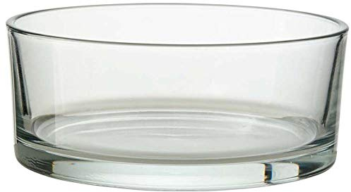Annastore 4 x Glasschale klar H 7,8 cm Ø 15 cm Dekoschale Schale aus Glas - Runde Glas Schale - Dekoschale