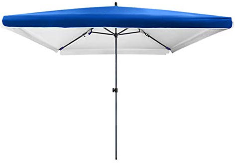 Parasol de Jardin,Rectangulaire de Parasol de Table avec 4 Nervures Robustes,9.3 Pieds Parasol de Extérieur avec Cadre en Acier pour Terrasse Plage Piscine,Protection Solaire