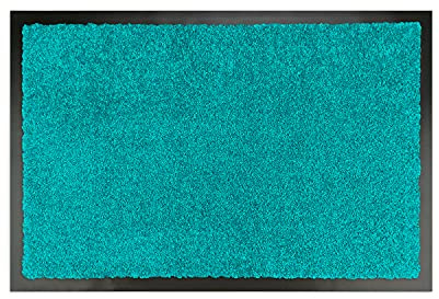 WohnDirect Fußmatte 70x120 cm Petrol – XL Eingang, rutschfest, waschbar | Großes Format für großzügige Eingänge, Windfang & Foyer | rutschfest, wetterfest