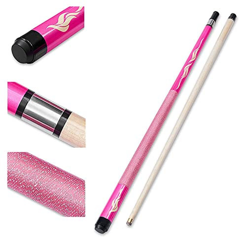 Billard Queue 2er Pack 57 2 Stück Pool Queue Sticks, Hartholz Pool Queue Sticks,Schwarz,Weiß,Pink,Für Damen Herren(Color:Pink,Size:)