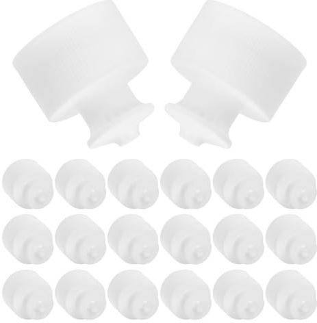 UPKOCH Household Water Bottle Caps Replacement 28Mm Push Pull Sports Bottle Lids Leak-Proof Sealing Covers for Outdoor Camping Hydration 20 Pieces
