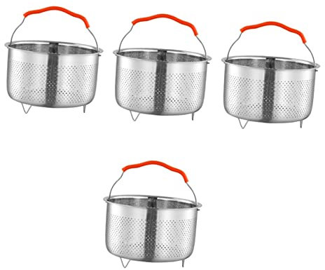 OQHAIR Vaporera de Acero Inoxidable para arroz, vaporera para Verduras, Olla para Bolas de Masa hervida, vaporera de Metal, Utensilios de Cocina al Vapor, sartenes de inserción, Olla a pr