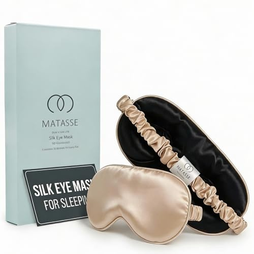 MATASSE - Antifaz para dormir 100% seda de morera, 22 momme grado 6A | 22 Momme, grado 6A