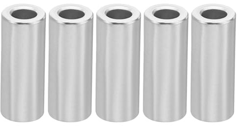 PATIKIL M4 Aluminum Spacers, 5 Pcs Metal Spacer Aluminum 4.2mm ID x 8mm OD x 20mm L Aluminum Spacer Screw Standoff Round for 5/32inch or M4 Screw Bolts