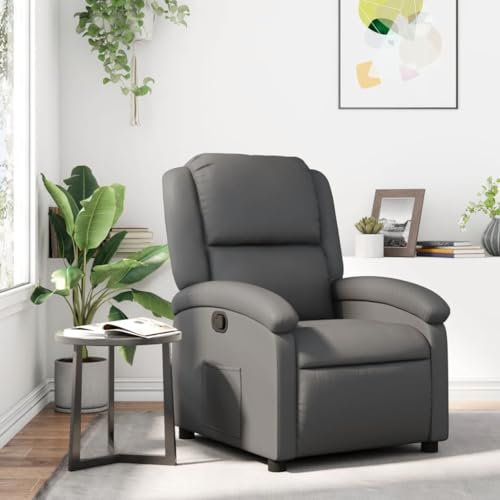 ZEYUAN Relaxsessel Grau Kunstleder, Relaxsessel, Fernsehsessel, Kinosessel, Gaming Couch - 371778