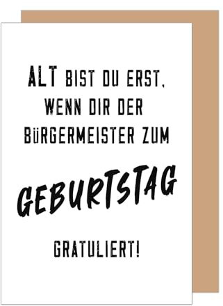 Edition Seidel Premium Geburtstagskarte mit Umschlag. Glückwunschkarte Grußkarte Karte mit Spruch Billet Geburtstag Mann Frau lustig Humor (G3571 SW024)