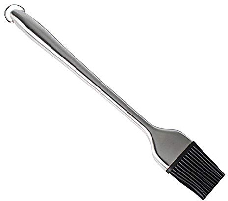 Funien Brocha de roce,Salsa Pincel para Asar Barbacoa Barbacoa Parrilla Pastelería Pastel Resistente al Calor Cocción Cocinar Silicona Cepillo Largo Mangos de Acero Inoxidable