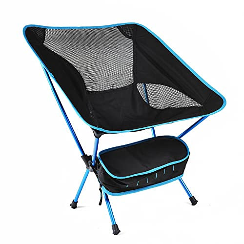 GONGGUJ Klappbarer Stuhl, tragbarer Camping-Strandstuhl, leicht, zusammenklappbar, Ultraleicht, Camping-Rucksack-Stühle, tragbarer Faltbarer Stuhl für Outdoor-Angeln