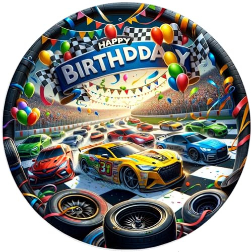 Fondant Tortenaufleger Tortenbild Geburtstag Party RENNWAGEN K 5