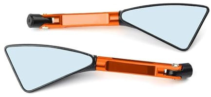 Lenkerendenspiegel Motorrad-Seitenspiegel Aus Aluminium Für Z900 Z1000 Z800 Z750 Z650 Z300 Z250 Z125 Motorrad Rückspiegel(Orange)