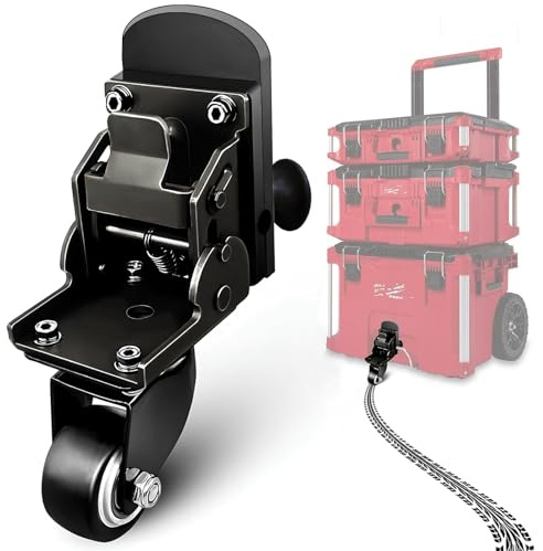 Kit de rueda giratoria mejorada para caja de herramientas Milwaukee Packout, construcción de acero, ruedas giratorias delanteras para organizador Milwaukee, capacidad de carga de 200 libras