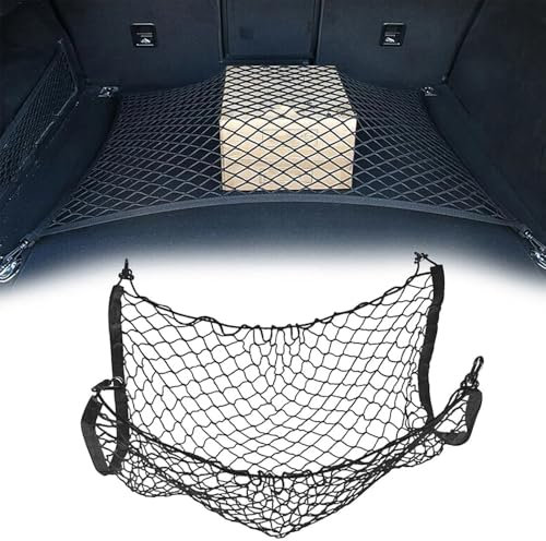 QWEERASS Gepäcknetz Auto, für VW Golf 7 7.5 GTE GTD GTI 2012-2020 Auto Kofferraumnetz Aufbewahrung Netz Erstreckt Super Elastisch Ladungssicherung