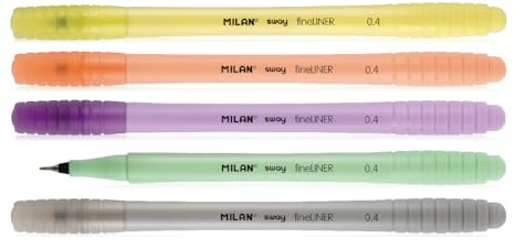 MILAN Packung mit 5 Fineliner SWAY Pastell Fineliner 0,4 mm