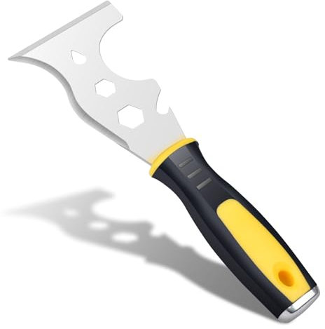 AOOTE Multifunktionsspachtel,13-in-1 Spachtel Werkzeug,Multifunctional Malerwerkzeug mit Weicher Griff,Edelstahl Spachtel inklusive Farbrolle, gebogener Schaber, gerader Schaber