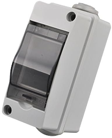 Plastic Distribution Box,2 Way Power Distribution Box,IP65 Electronic with Transparent Cover,for Construction Sites,Naval Operations,Agricultural (HT‑2 Way)