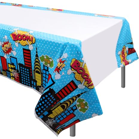 SAVITA Lot de 3 Nappes Anniversaire Araignée, 180x108cm Nappe de Fête Héros pour Desserts Décoration Table Thème pour Enfants Hommes Femmes Fournitures Fête
