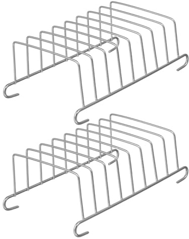 Yardenfun 2 Piezas Rejilla Inoxidable para Cocina Estante para Freidora de Aire Compatible con Vaporera y Horno Accesorios para Cocinar Pan y Tostadas