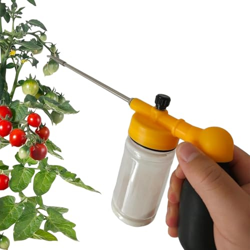 Applicateur de poudre – 30 x 5 x 5 x 5 plumeau télescopique en terre de diatomée, outils distributeur rapide pour tomates d'intérieur, poivrons, fleurs, serres, légumes, fermes, vergers, paysages