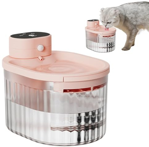 Fuente de agua para gatos, alimentador automático recargable de 3 litros, sensor inteligente, fuente de agua para gatitos, para perros, cachorros, alimentación de animales pequeños, interior, hogar