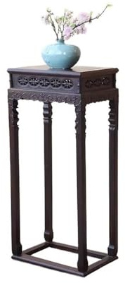 WUHGI Bonsai Stand, Vintage Chinese Style Redwood Display Base, Household Living Room Bonsai Stand,Display Stand