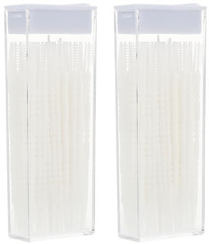 Operitacx Spazzolino Interdentale Compatto in Polietilene, Set 120 Pezzi 2 Scatole, Spazzolino da Viaggio Portatile per Pulizia Profonda di Denti e Gengive, Accessorio Dentale per Rimuovere