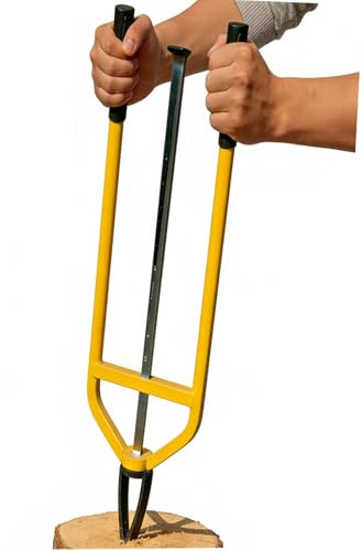 Herramienta Divisora De Madera Manual, Divisor De Leña De Mano Que Ahorra Esfuerzo, Construcción De Acero Inoxidable, Compacta Y Fácil De Almacenar, Herramienta De División Con Poste Liso Y Asas