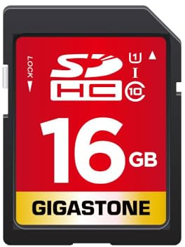 GIGASTONE 16GB SDHC Speicherkarte, bis zu 80 MB/s, für Digitalkameras Canon PC, UHS-I U1 Klasse 10