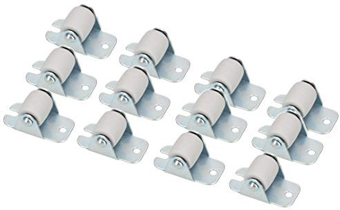 KOTARBAU Transportrollen 22 mm / 33 mm Gummi Univer. Stahlrahmen Möbelrollen Alle Böden Lenkrollen Kisten Fix Schieberollen Werkzeugrollen Bockrollen (12, 22 mm)