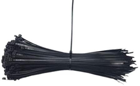 YZIF 100 Pcs Nylon Wrap Cable Ties 100 x 2.5mm (Black)