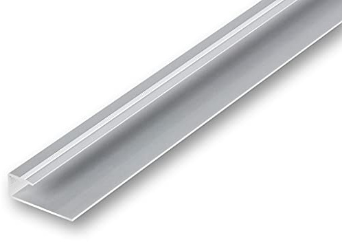 NALine® Einschubprofil für Hartböden von 9-11 mm Belagstärke 1500 mm lang silberfarben Abschlussprofil Endprofil Einfassprofil für Hartböden U-Profil
