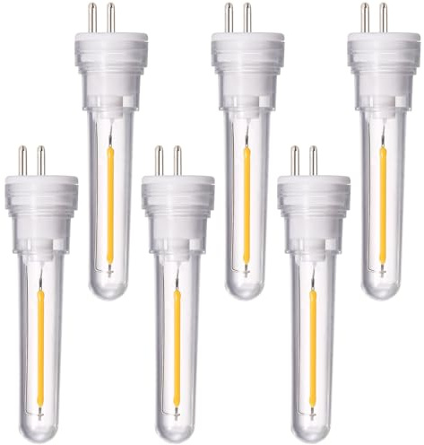 DGE S14 LED Bulb 6 Pack String Light Bulbs 1.5 Watt Replacement Light Bulb, Shatter-Proof and Waterproof IP65