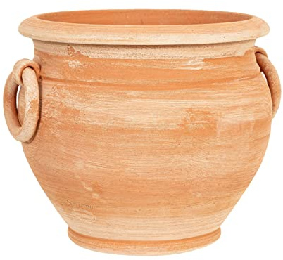 Biscottini vaso terracotta 32x32x30 cm | Vaso piccolo da esterno Made in Italy | Vasi da esterno in terracotta