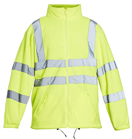 Blackrock Hi Vis Gelbe Fleecejacke, Herren und Damen Warnschutz-Fleecejacke, langlebig und warm, Anti-Pill, hohe Sichtbarkeit, reflektierende Sicherheitskleidung, vollständig EN-zertifiziert