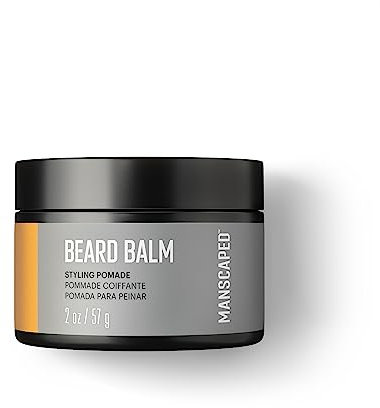 MANSCAPED® Beard Balm, Styling Pomade with Shea Butter, Coconut Oil & Beeswax Moisturizes, Softens, Strengthens & Shines Beards, Mustaches & Facial Hair, (40 g)