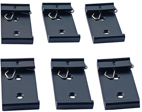 Staffa di montaggio su guida DIN larga 2,6 cm, fissa su guida DIN universale da 35 mm, clip di montaggio su guida DIN in lega di alluminio per switch Ethernet (6 confezioni)