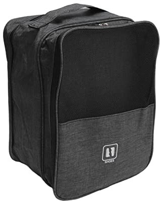Miokycl 3-lagige Reise-Schuhtasche 3 Paar Schuhe, wasserdichte Tragbare Schuhaufbewahrungstasche Reisen, Camping, Täglichen Gebrauch (Schwarz)