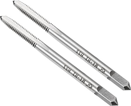 CoCud Roscado Fresado Machos, Métrico M4 x 0.7 Roscado H2, Alta Velocidad Acero Máquina 3 directo Flautas Tornillo Roscado Herramienta - (Aplicaciones: para Roscado Máquina), 2uds