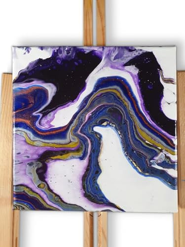 STRATE | LBART Tableau peinture abstraite | Peint à la main | 20x20cm | Inspiration minérale | Décoration