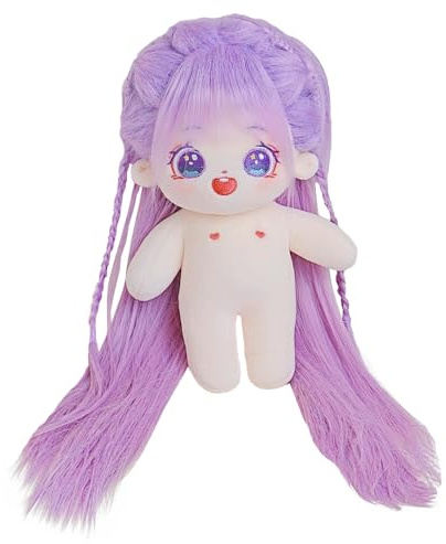 niannyyhouse 20 cm große Plüschpuppe, langes Haar, Mädchen, humanoider Stoffkörper, kein Attribut, 20,3 cm, normaler Körper, verkleidet Geschenke (a-49 mit Skelett)