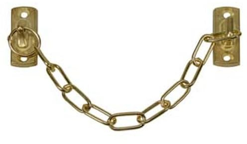 10PZ CATENELLA RITIENI PER FINESTRA IN OTTONE PESANTE - mm.150
